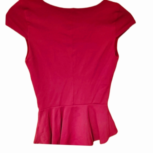 Bebe Peplum Streach Top (made in US) - Picture 2 of 5